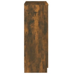 Berkfield Shoe Cabinet Smoked Oak 59X35X100 Cm Engineered Wood - thumbnail 7