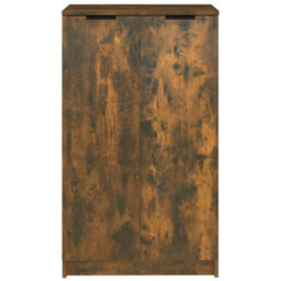 Berkfield Shoe Cabinet Smoked Oak 59X35X100 Cm Engineered Wood - thumbnail 5