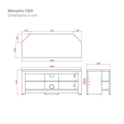 Ttap Memphis Mem-1000-Wal Walnut Tv Stand (L) 1000mm - thumbnail 7