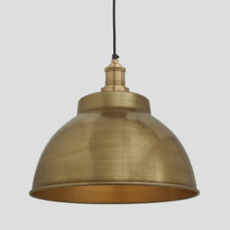 Industville Brooklyn Dome Pendant, 13 Inch, Brass, Brass Holder - thumbnail 1