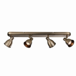Luminosa Lighting Luminosa Westbury Led 4 Light Spotlight Antique Brass Plate, Gu10 - thumbnail 1