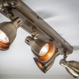 Luminosa Lighting Luminosa Westbury Led 4 Light Spotlight Antique Brass Plate, Gu10 - thumbnail 3