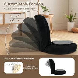 Floor Chair Lazy Sofa Chair With Adjustable Headrest & Backrest - thumbnail 4