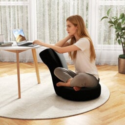 Floor Chair Lazy Sofa Chair With Adjustable Headrest & Backrest - thumbnail 3