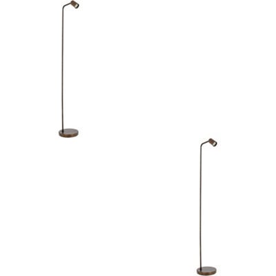 Loops 2 Pack Stylish Modern Bronze Floor Lamp With Gu10 Light For Indoor Spaces - image 1