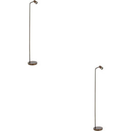 Loops 2 Pack Stylish Modern Bronze Floor Lamp With Gu10 Light For Indoor Spaces - thumbnail 1