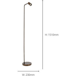 Loops 2 Pack Stylish Modern Bronze Floor Lamp With Gu10 Light For Indoor Spaces - thumbnail 4