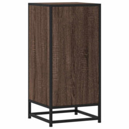 Berkfield Sideboard Brown Oak 35.5X35X76 Cm Engineered Wood And Metal - thumbnail 7