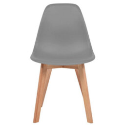 Berkfield Dining Chairs 2 Pcs Grey Plastic - thumbnail 2