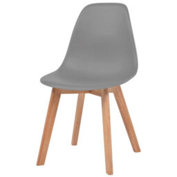 Berkfield Dining Chairs 2 Pcs Grey Plastic - thumbnail 3