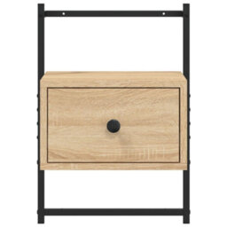 Berkfield Bedside Cabinets Wall-Mounted 2 Pcs Sonoma Oak 35X30X51 Cm Engineered Wood - thumbnail 6