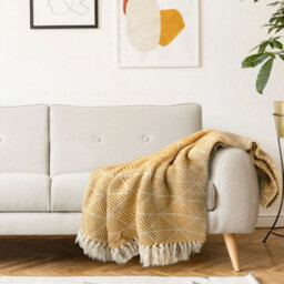 Geo Diamond Collection Recycled Cotton Throw - thumbnail 3