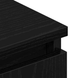 Berkfield Black Oak Tv Stand - 102X35X50 Cm Made From Engineered Wood - thumbnail 9