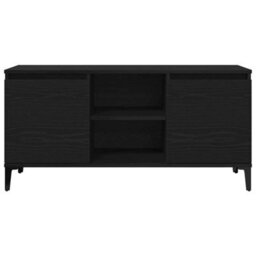 Berkfield Black Oak Tv Stand - 102X35X50 Cm Made From Engineered Wood - thumbnail 6