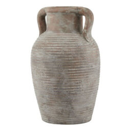 Wyld Haus Siena Amphora Tall Stoneware Vase With Handles, Soft Brown - thumbnail 2