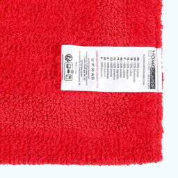 Homescapes Luxury Reversible Cotton Bath Mat - Red - thumbnail 3