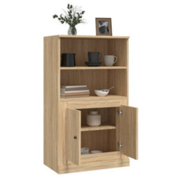 Berkfield Highboard Sonoma Oak 60X35.5X103.5 Cm Engineered Wood - thumbnail 5