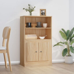 Berkfield Highboard Sonoma Oak 60X35.5X103.5 Cm Engineered Wood - thumbnail 1