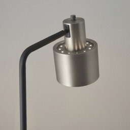Luminosa Lighting Luminosa Mayfield Task Floor Lamp Brushed Silver Plate Finish, Matt Black - thumbnail 5