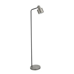 Luminosa Lighting Luminosa Mayfield Task Floor Lamp Brushed Silver Plate Finish, Matt Black - thumbnail 6