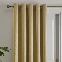 Fusion Strata Dim Out Woven Yellow Eyelet Single Panel Door Curtain - thumbnail 2