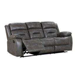 Furnishings For Less UK Monty Grey Fabric Manual Reclining 3 Seater Sofa - thumbnail 2