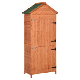 Chilli Seating Chilli 4-Tier Lockable Outdoor Garden Utility Gardener Tool Kit Storage Cabinet Wood Color - thumbnail 6