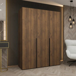 Arte Alicante I 150Cm Oak Walnut Hinged Wardrobe With Three-Door Storage