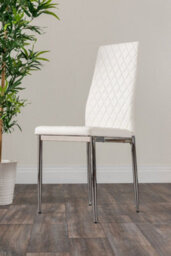 Furniturebox Pivero White High Gloss Dining Table And 4 White Milan Chairs Set - thumbnail 8