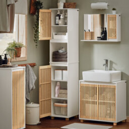 Sobuy Bzr127-W, Bathroom Tall Cabinet Tall Cupboard Bathroom Cabinet Storage Cabinet-Clearance,white,w33Xd32.5Xh165 - thumbnail 2