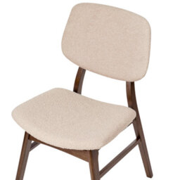 Beliani Set Of 2 Dining Chairs Elaine Boucle Dark Brown/ Beige - thumbnail 8