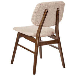 Beliani Set Of 2 Dining Chairs Elaine Boucle Dark Brown/ Beige - thumbnail 7