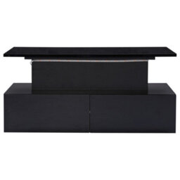 Black Led High Gloss Coffee Table With 4 Drawers And Lift Top Storage - thumbnail 9