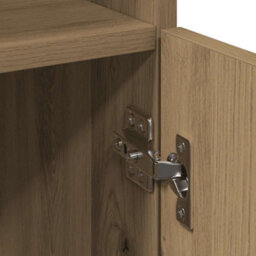 Berkfield Durable Bathroom Cabinet Artisan Oak 30X30X179 Cm Engineered Wood - thumbnail 9