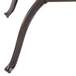 Beliani Garden Dining Table Salento 102 Cm 102 Cm Metal Dark Brown - thumbnail 6