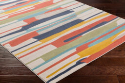 Livabliss City-Modern Orange Yellow Beige Graphic Living Dining Bedroom Rug 80 X 220 Cm Easy Care, Non Shedding - thumbnail 6