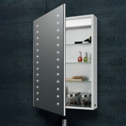 Plum&clay Nova Led Illuminated Single Mirrored Wall Cabinet With Demister (H)700mm (W)500mm - thumbnail 2