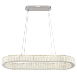 Luminosa Lighting Luminosa Mucky 89X31Cm Pendant Ceiling Light Chrome K5 Crystals Led Dimmable 2700-6000K Remote Control - thumbnail 3