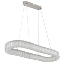 Luminosa Lighting Luminosa Mucky 89X31Cm Pendant Ceiling Light Chrome K5 Crystals Led Dimmable 2700-6000K Remote Control - thumbnail 2