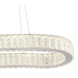 Luminosa Lighting Luminosa Mucky 89X31Cm Pendant Ceiling Light Chrome K5 Crystals Led Dimmable 2700-6000K Remote Control - thumbnail 4