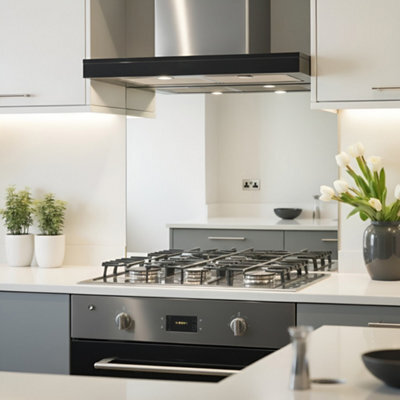 DIY Splashbacks Silver Mirror Splashback 60Cm X 65Cm (Toughened Glass) - image 1