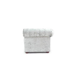 Chesterfield 4 Seater Sofa Shimmer Sliver Real Velvet Fabric In Classic Style - thumbnail 6