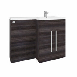Rinse Bathrooms 1100mm Rh Vanity Unit With Basin And Back To Wall Unit Bathroom Storage Unit Free Standing Grey - thumbnail 2