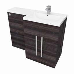 Rinse Bathrooms 1100mm Rh Vanity Unit With Basin And Back To Wall Unit Bathroom Storage Unit Free Standing Grey - thumbnail 3