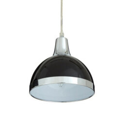 Orsina Elegant Black Shade And Chrome Pendant Light, Functional Pendant Light For Drawing Room, Versatile Light - thumbnail 3