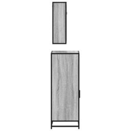 Berkfield 3 Piece Bathroom Furniture Set Grey Sonoma Engineered Wood - thumbnail 7