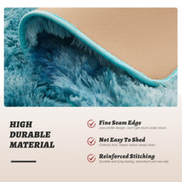 Ameha Shaggy Rugs Fluffy Living Room & Bedroom Large Floor Mat For Rug Indoor/outdoor Mats (Tye Dye Teal, 80X150 Cm) - thumbnail 5
