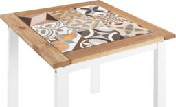 Seconique Salvador Tile Top Dining Set 2 Chairs White Distressed Waxed Pine - thumbnail 5