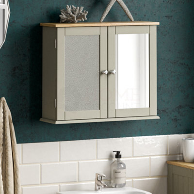 Lassic Bath Vida Priano Grey 2 Door Mirrored Bathroom Wall Cabinet - image 1