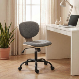 Grey Home Office Desk Chair Ergonomic Swivel Chair - thumbnail 4